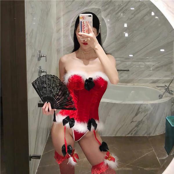 Corset Cosplay Noel Costume Sexy Lingerie 2020 New !!! Màu Đỏ