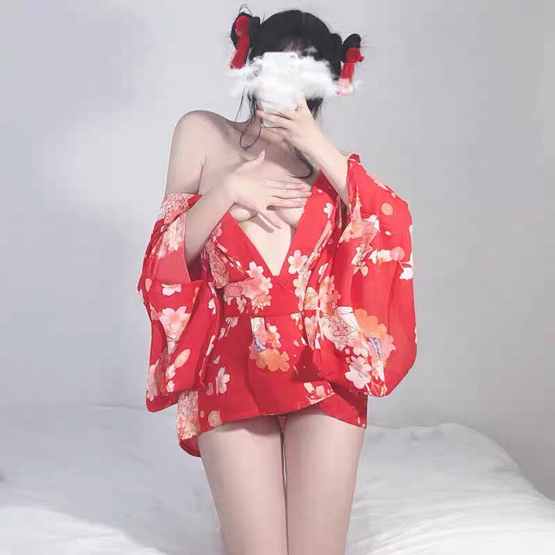 Kimono sexy nhật bản có sẵn - Đồ ngủ cosplay Thủy Đồ Lót 